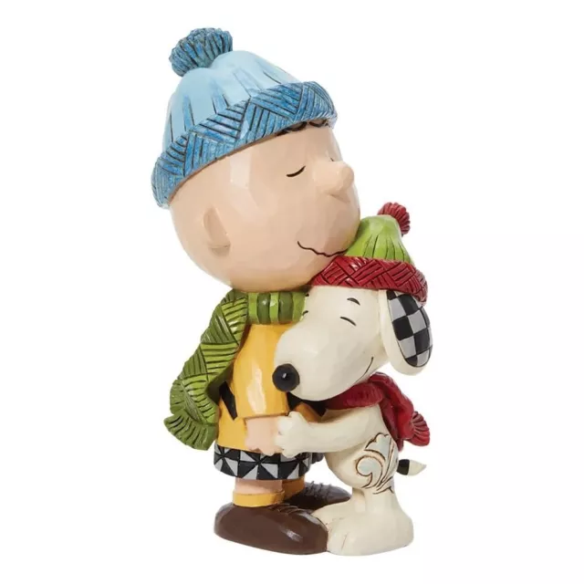 PEANUTS SNOOPY AND Charlie Brown Jim Shore Hugging Christmas Figurine