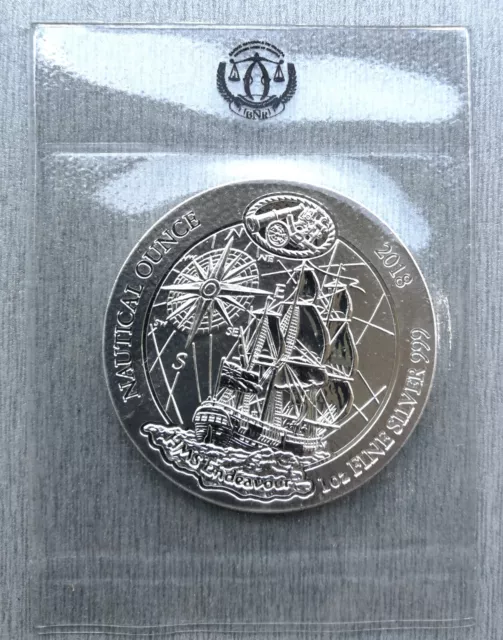 1 oz Silber, Nautische Unze/ Nautical Ounce Ruanda, Endeavour 2018 - 2.Ausgabe