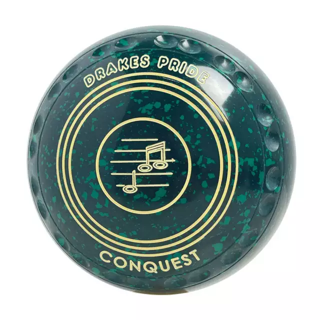 Drakes Pride Conquest Lawn Bowls Size 3 Heavy Gripped -Green Speckle W7-1982