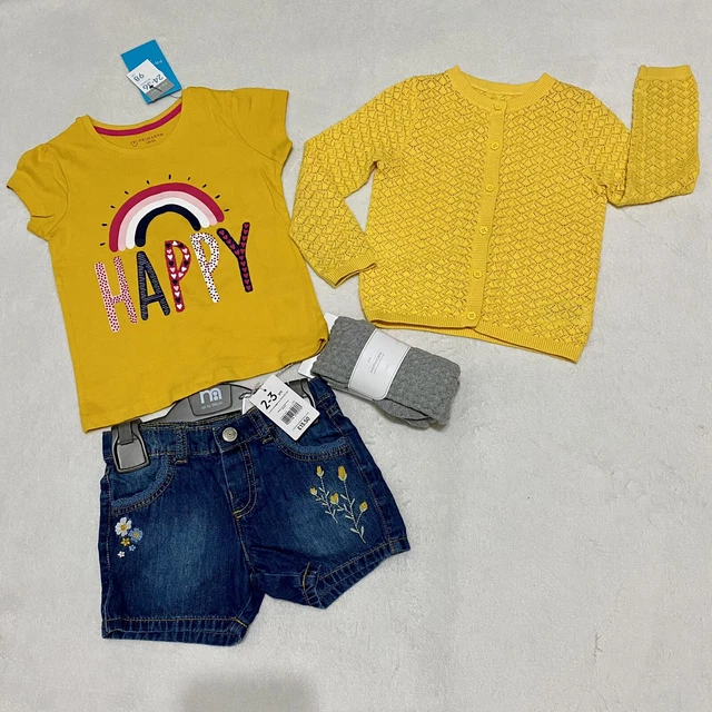 Girls 24-36 Months Mothercare Outfit Shorts & Tights Bundle - BNWT