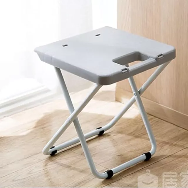 Portable Folding Stool, Compact  Chair, Steel Frame Legs,2891