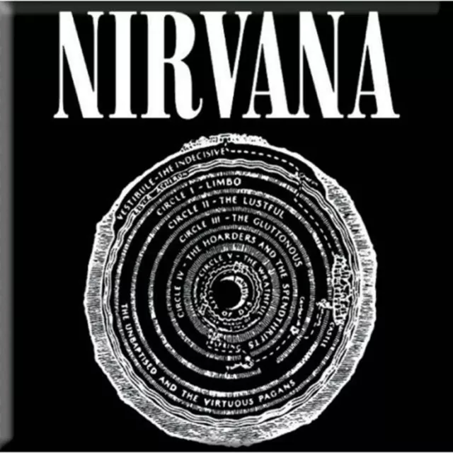 Nirvana Fridge Magnet Vestibule Band Logo new Official Black 76mm x 76mm