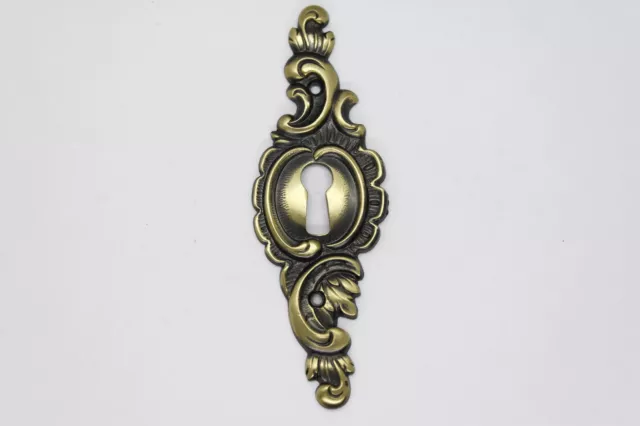 Möbelschild, Cubierta, Llaveros de Escudo Barroco, Patinado de Canto 90 X 30MM