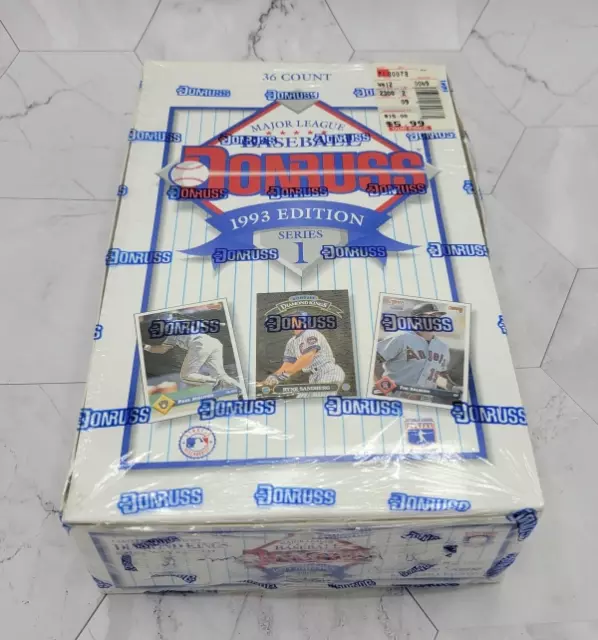 1993 Donruss Series 1 Baseball New Factory Sealed Box MLB (36 Sealed Packs)