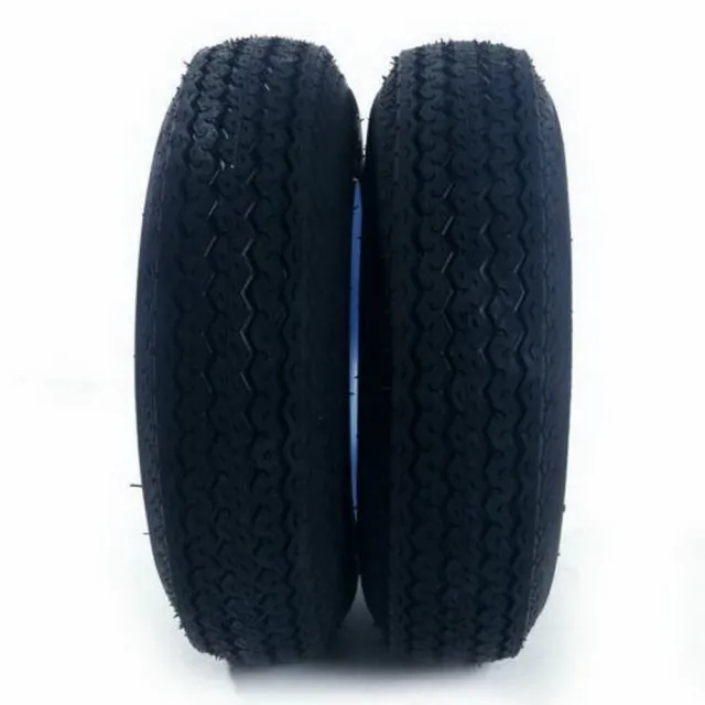 Two 4.80-8 Trailer Tires And Rims 4.80x8 480-8 Load Range B 5 Lug Wheel White