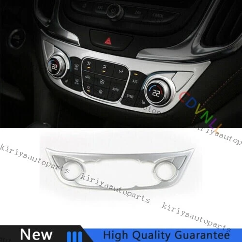 For Chevrolet Equinox 2018-2021 Silver ABS Console AC Button Control Frame Trim