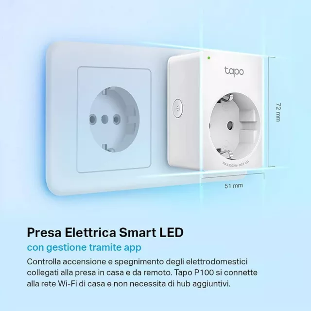 Tp-Link Presa Intelligente Wifi Smart Plug Alexa E Google Home App 10A 2300W 4 P 2