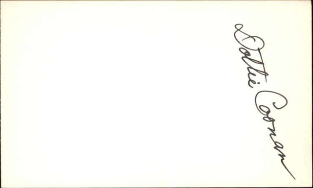 DOROTHY DOTTIE COONAN WELLMAN d. 2009 Signed 3"x5" Index Card