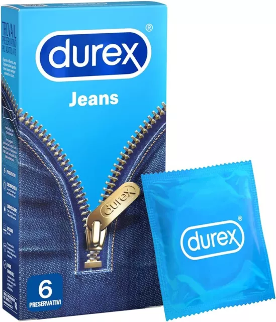 Preservativi Durex JEANS Profilattici Durex Anatomici Easy-On in confezione 2