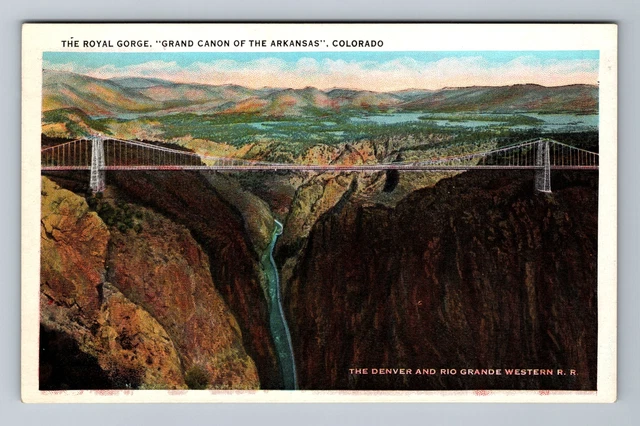 ROYAL GORGE CO-COLORADO, Railroad Bridge Across Gorge Vintage Postcard