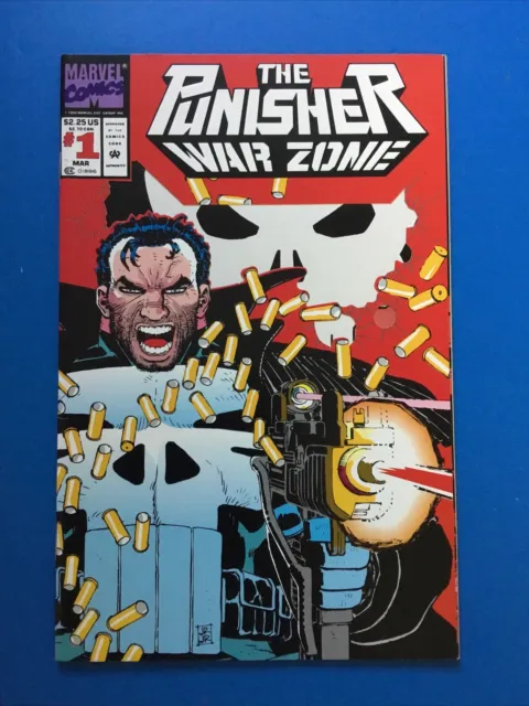 The Punisher War Zone #1 March 1992 Die cut wrap cover Newsstand Marvel Comics