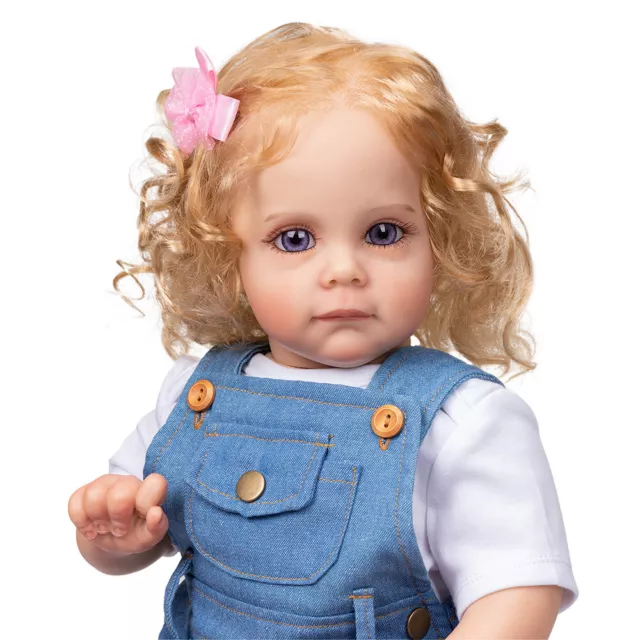 Bambola rinata 60 cm neonata bambine realistica fatta a mano regalo di Natale bambini
