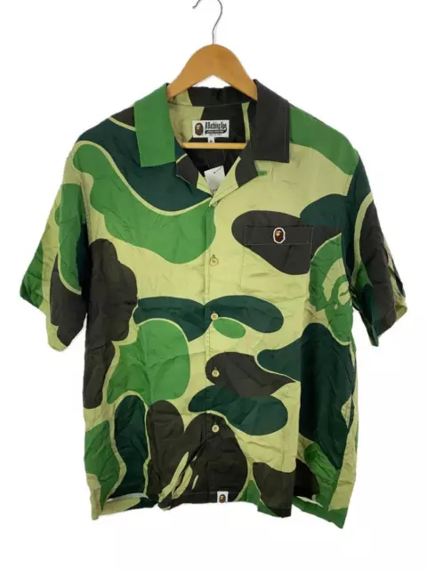 A BATHING APE Short Sleeve Shirts green M Used