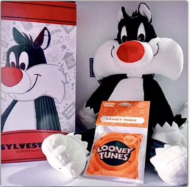 New In Box Scentsy Buddy Scented Looney Tunes Sylvester Plush + Scent Pak Bundle