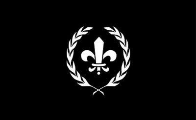 DRAPEAU ROYALISTE ESPOIR ET SALUT DE LA F LYS DRAPEAU FLEUR DE LYS OR ESF 150x90cm 
