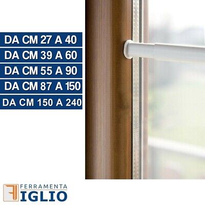 Coppia ASTINE Tex Ottone BRONZATO Regolabili per Tenda Vetro Cm 55-100 