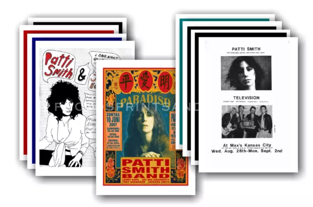 PATTI SMITH - 10 promotional posters  collectable postcard set # 1