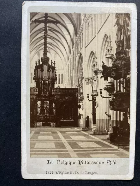 Van Acker, Belgique, Intérieur de l&#039;Église Notre Dame de Bruges, Vintage al