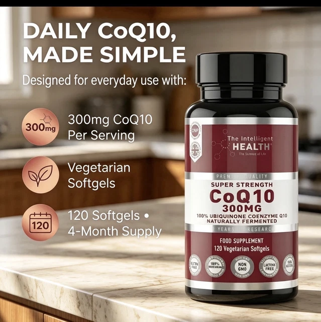 120 Count Ubiquinone Coq10 300mg Effective Heart Health And Energy 