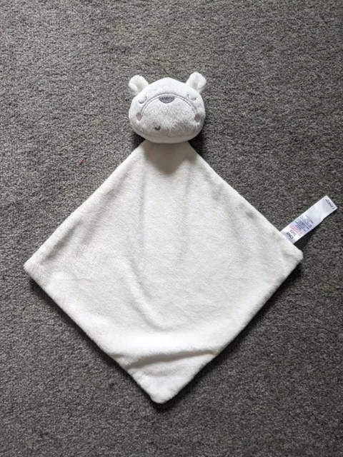 George Asda White Bear Sleeping Teddy Plush Comforter Blankie Blanket Soft Toy