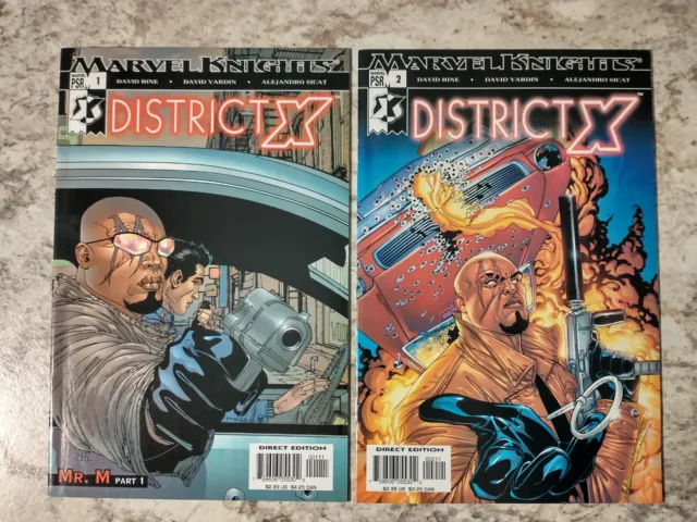 District-X #1-2 2004 Marvel Knights 1st Print VF/NM Marvel Comics Mr. M