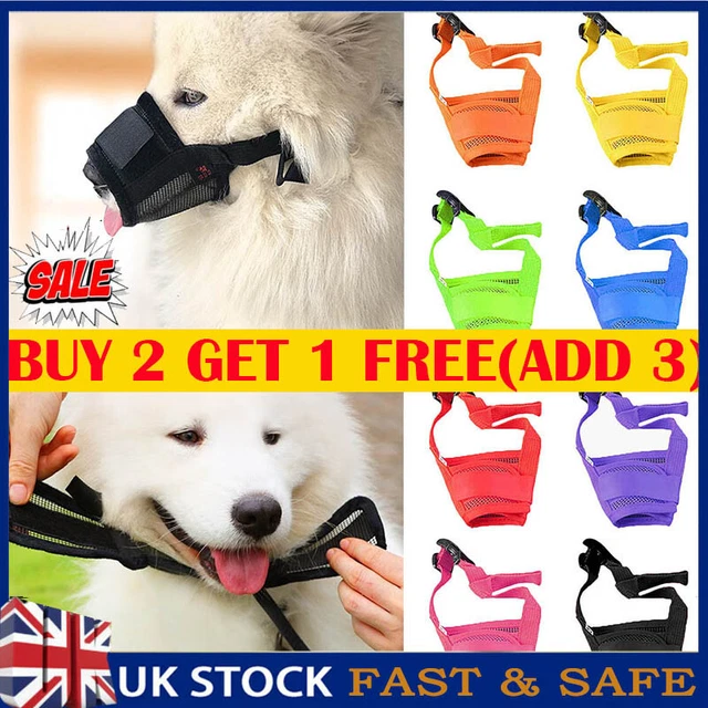 1x Pet Dog Adjustable Mask Anti Mesh Bite Bark Chew Grooming Muzzle Mouth Softs,