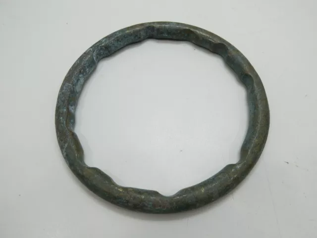 7+1/4 x 5/8 INCH BRONZE RING PURSE SEINE GUIDE SAIL BOAT HARDWARE (H3C901B)