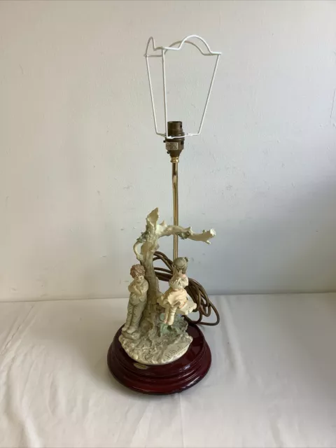 Guiseppe Armani Florence Figurine Lamp I’ll Play no More Tree with Children