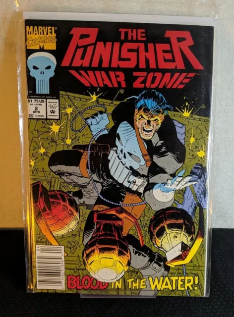 Punisher War Zone #2 Newstand Edition ~ In good shape ~ 1992 Marvel Comics