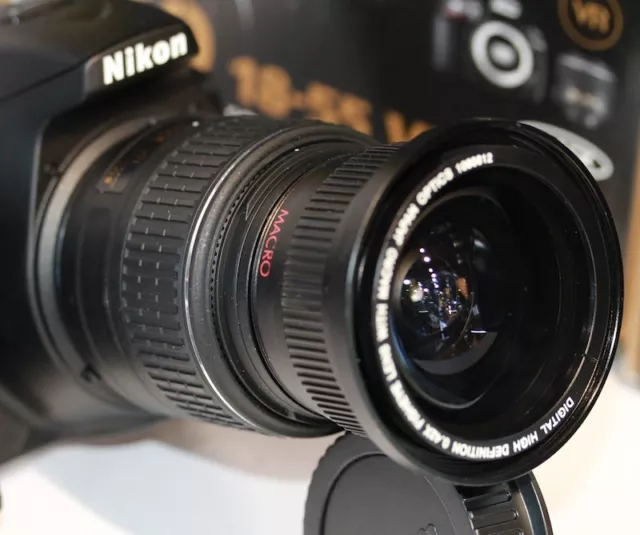 55Mm Hd Ultra Wide Angle Fisheye Lens + Macro Lens For Nikon D3400 D5600 D3500