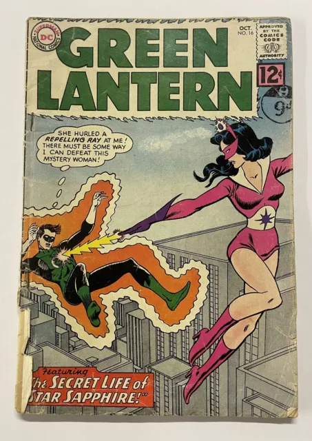 Green Lantern; Vol 2 #16. Oct 1962. Dc. G+. 1St App Of Star Sapphire! Green Lantern; Vol 2 #16. Oct 1962. Dc. G+. 1St App Of Star Sapphire!