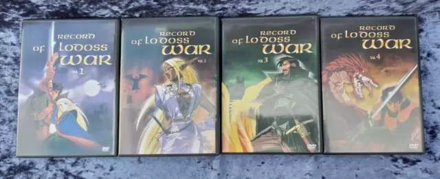 4 st.DVD`s"Record of Lodoss War Vol. 1 bis 4 von Akinori Nagaoka",siehe Fotos