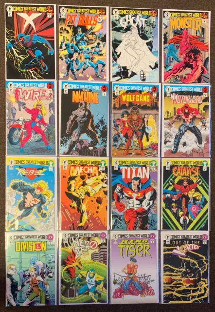 16 Comics’ Greatest World Week 1,2,3,4 X Barb Wire Ghost 1st App Dark Horse lot