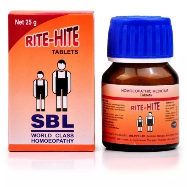 SBL Rite Hite Tablets (25gm) For Height Increase HOMEOPATHIC Medicine pack Of 2