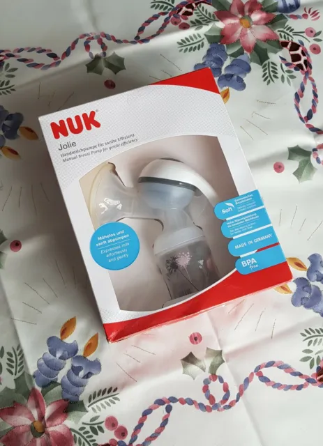 NUK Jolie Hand-Milchpumpe + Zubehör Silikonkissen ergonomischer Pumphebel etc.