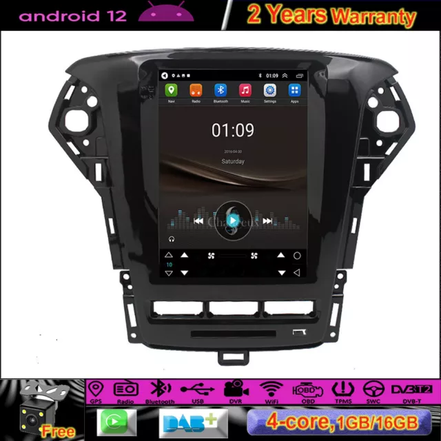 9.7"Android 12 Autoradio Carplay BT GPS SAT Navi DAB WIFI For Ford Mondeo 11-15