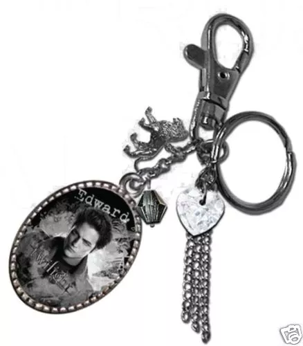 TWILIGHT =KEY RING BAG CLIP Edward Charm+Lion+Heart NEW