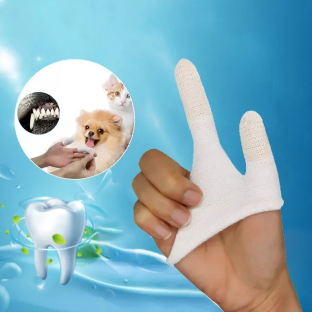 Soft Finger Toothbrush Pet Dog Dental Cleaning Teeth Hygiene Brush Cat UK