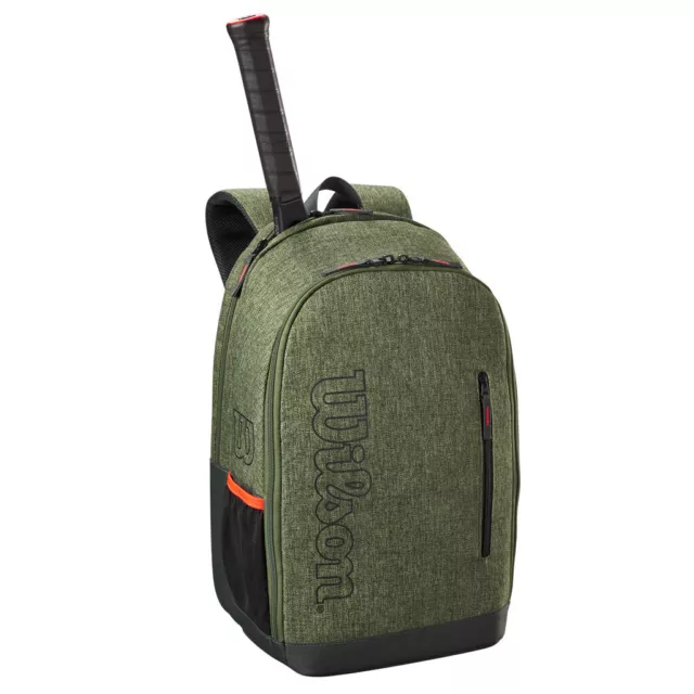 Wilson Team Squash Tennis Racquet Backpack Bag - Heather Green