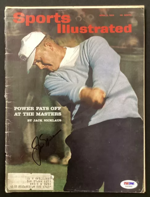 Jack Nicklaus Signed Sports Illustrated 4/6/64 Golf HOF Auto Masters PGA PSA/DNA