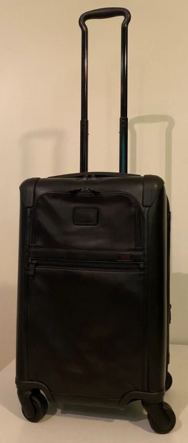 Tumi LEATHER International Expandable 4 Wheeled Carry-On - Alpha 2 - Black