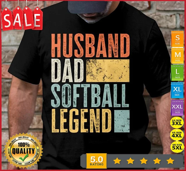 Husband Dad Softball Legend, Softball Dad Men's Gift Softball Dad T-shirt