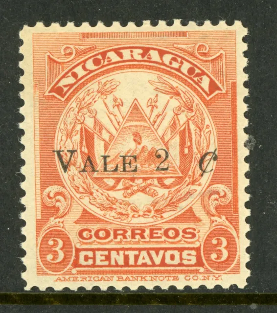 Nicaragua 1910 Provisional 2¢/3¢ ABNC Scott 249  Mint  L837