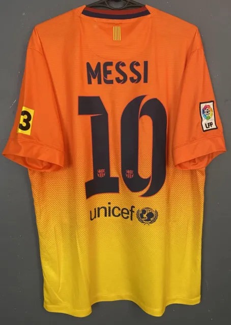 Men Fc Barcelona 2012/2013 Leo Messi 10 Away Soccer Football Shirt Jersey Size L
