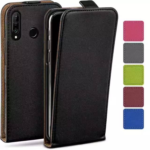 Hülle für Huawei P30 Lite Flip Case Klapp Handy Tasche 360 Grad Etui Schutzhülle