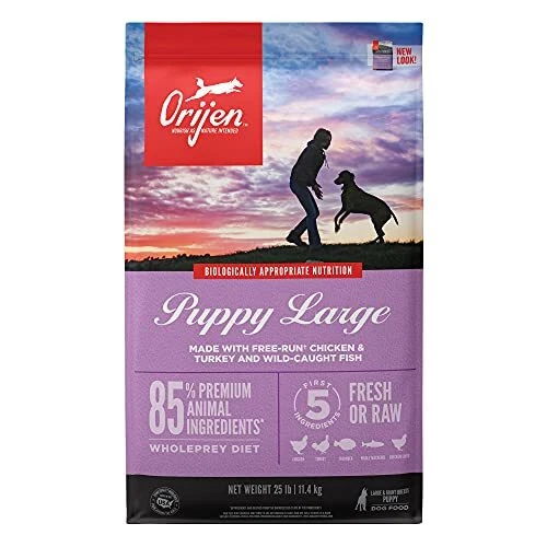 ORIJEN Dog Puppy Recipe 25lb High-Protein Grain-Free Dry Puppy Food Packaging...