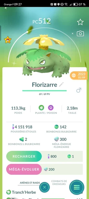 Pokémon Florizarre & Venusaur Shiny 6IV - Pour Pokemon Legends ZA, Livraison Rapide