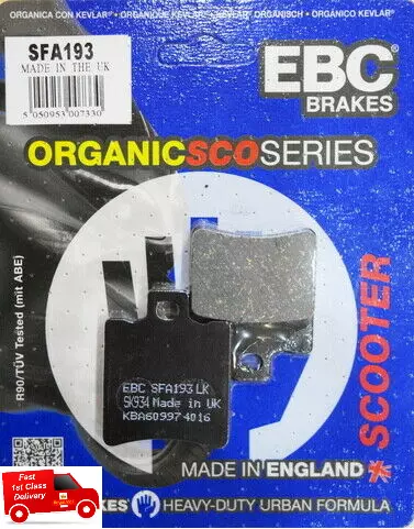 FITS Yamaha YN50 Neos 1997 to 2020 EBC Organic FRONT Disc Brake Pads SFA193