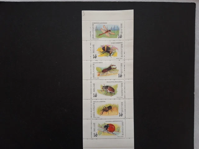 Carnet de timbres neufs de belgique " Insectes" de 1996
