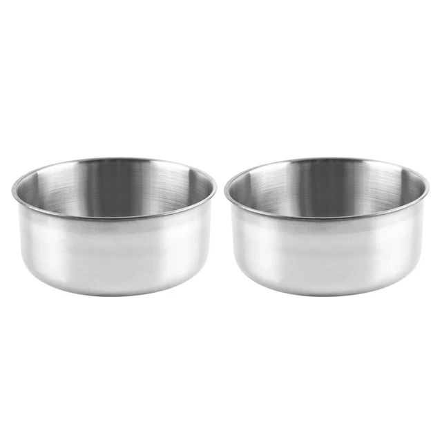 2 piezas Alimentador de aves Tazón de acero inoxidable Jaula de loros Accesorio Tazón de alimentación de loros